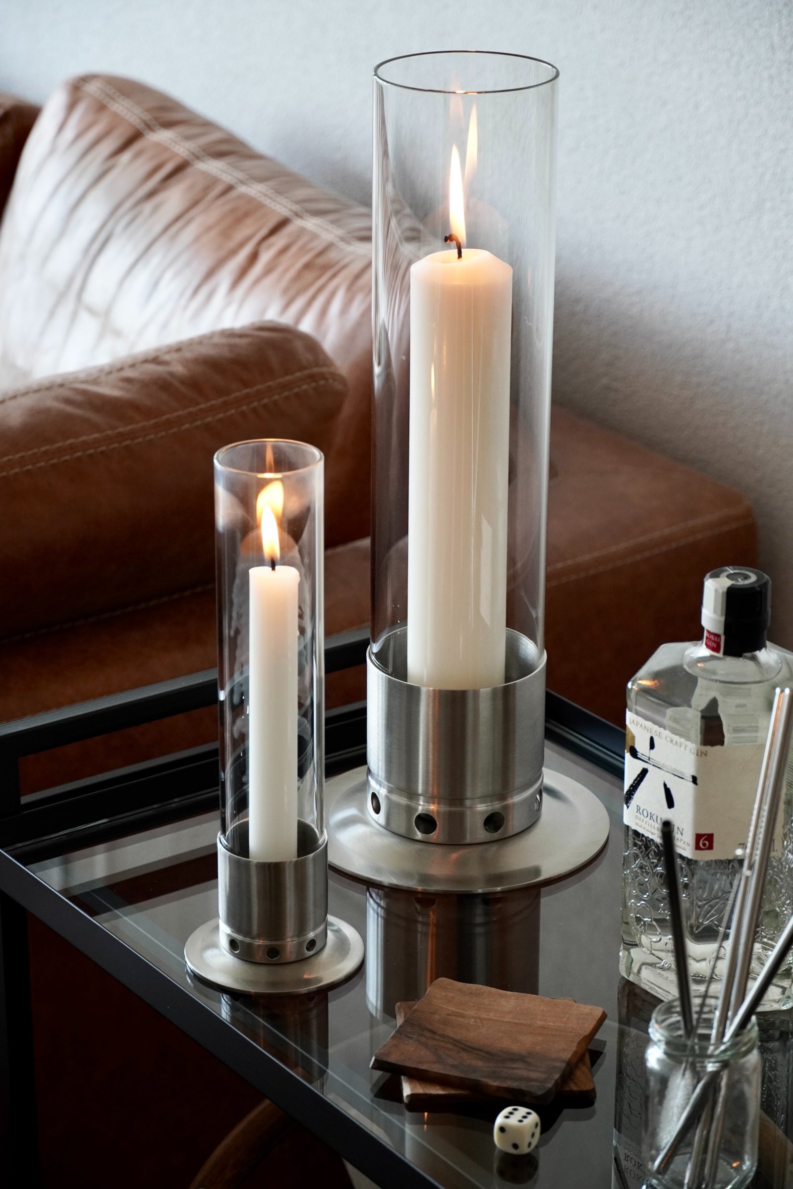 Candleholder  Kattvik™ LARGE - Brushed Stainless Steel