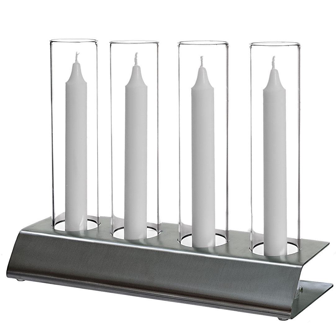 Candleholder Kattvik4 borstat rostfritt stål